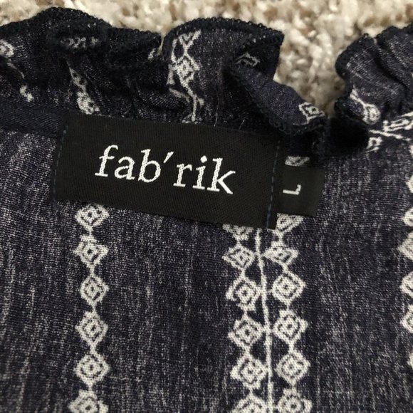 Fab’ Rik long sleeve cold shoulder tie waist blouse top Bell Sleeve Size Large - Picture 5 of 10